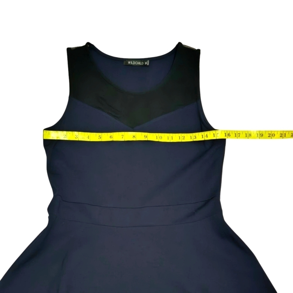 Wildchild Twik Stretchy Navy Blue Sleeveless Mini Dress - Picture 7 of 9